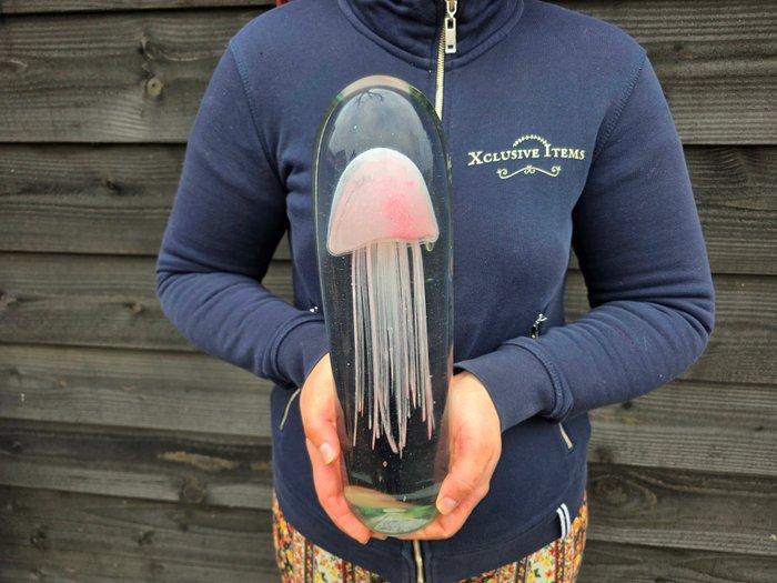 Decoratief ornament - XL Glass - Roze Kwal, Antiek en Kunst, Curiosa en Brocante