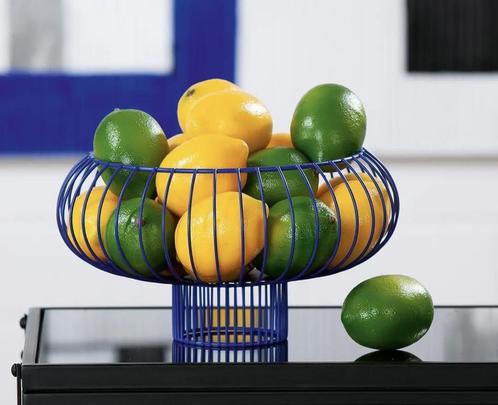 Design Fruitmand – Blauw Metaal, Huis en Inrichting, Keuken | Keukenbenodigdheden, Nieuw, Ophalen of Verzenden