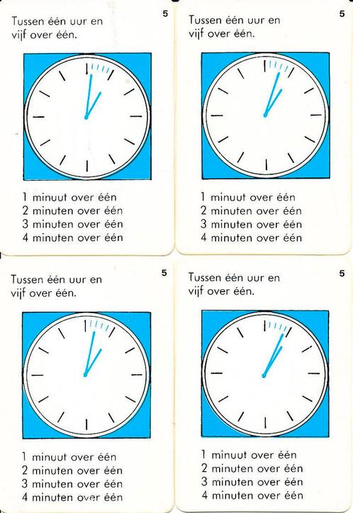 Kwartet klok kijken 5 Blauw (zie omschrijving), Livres, Livres scolaires, Envoi