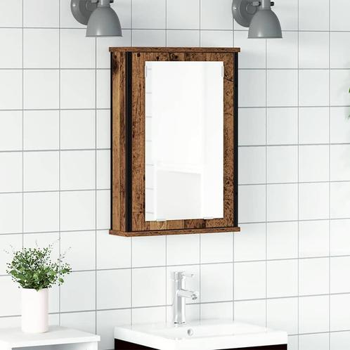 vidaXL Badkamerspiegelkast 42x12x60 cm bewerkt hout oud hout, Huis en Inrichting, Tafels | Kaptafels, Nieuw, Verzenden