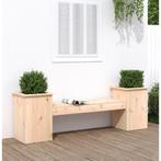 vidaXL Bankje met plantenbakken 184,5x39,5x56,5 cm, Verzenden, Nieuw