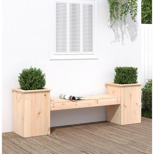 vidaXL Bankje met plantenbakken 184,5x39,5x56,5 cm, Tuin en Terras, Tuinsets en Loungesets, Nieuw, Verzenden