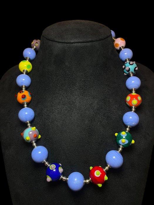 vetro di Murano - Halsketting - Murano-glas met licht, Antiquités & Art, Antiquités | Verre & Cristal