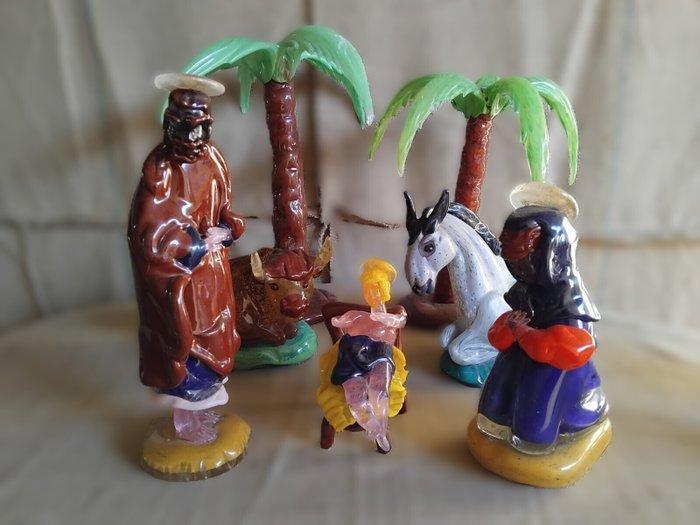 sculptuur, Presepe in vetro di Murano - 40 cm - Muranoglas -, Antiek en Kunst, Antiek | Glaswerk en Kristal