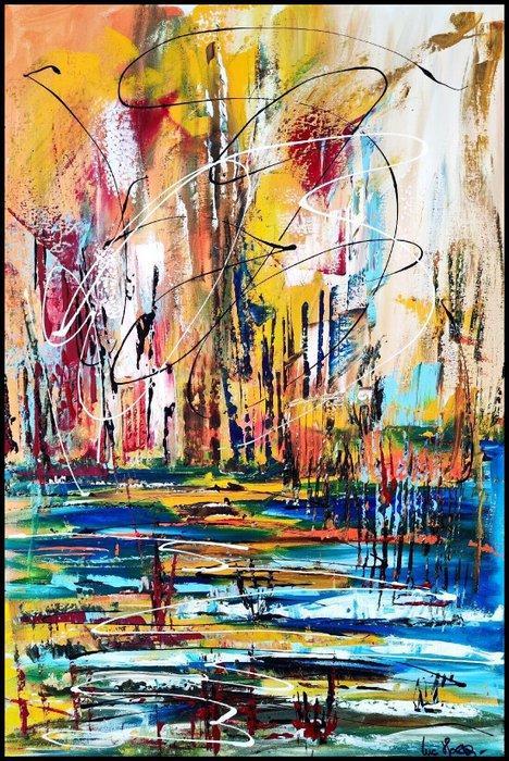 Luc Mora - La mangrove rouge - XXL, Antiek en Kunst, Kunst | Designobjecten