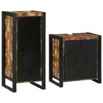 vidaXL Badkamermeubel Set 2 pcs Multikleur Massief, Verzenden