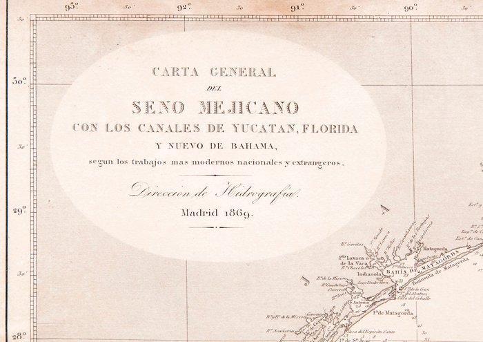 Mexico - Golf van Mexico; Direccion de Hidrografía - Carta, Boeken, Atlassen en Landkaarten