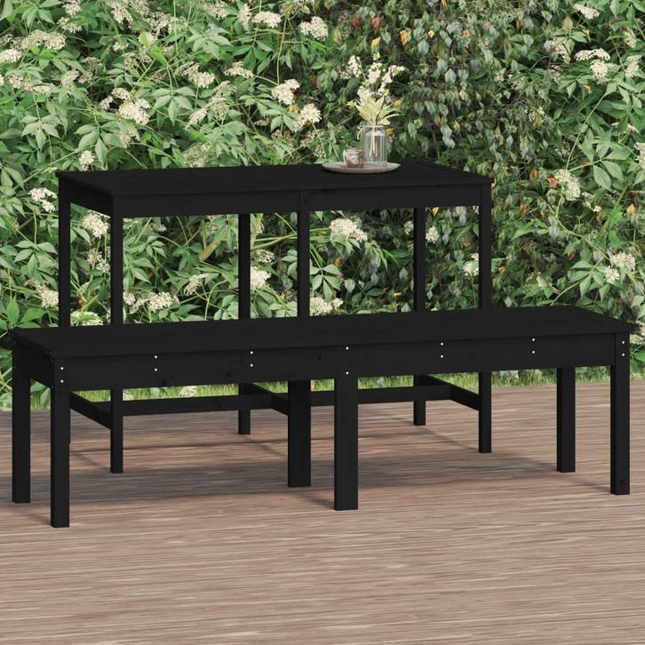 vidaXL Tuinbank 2-zits 159,5x44x45 cm massief grenenhout, Tuin en Terras, Tuinsets en Loungesets, Nieuw, Verzenden