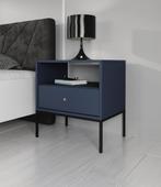 Nachtkastje blauw goud 54x39x56 Bedkast, Huis en Inrichting, Kasten | Overige, Nieuw, Verzenden