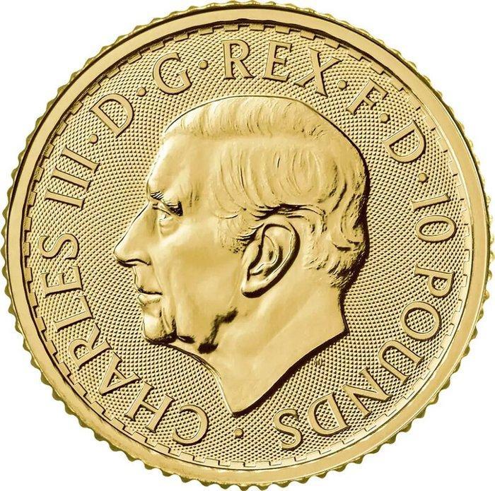 1/10 Ounce - Goud .999 - 2025 - Britannia Charles III fine, Postzegels en Munten, Edelmetalen en Baren