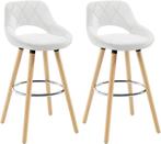 WOLTU 2 Barkrukken - Barstoelen - Kunstleer - Wit, Huis en Inrichting, Verzenden, Nieuw