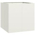 Plantenbak 80x80x80 Staal Wit | Retour Deal | Grote planten!, Tuin en Terras, Verzenden, Vierkant, Nieuw, Metaal