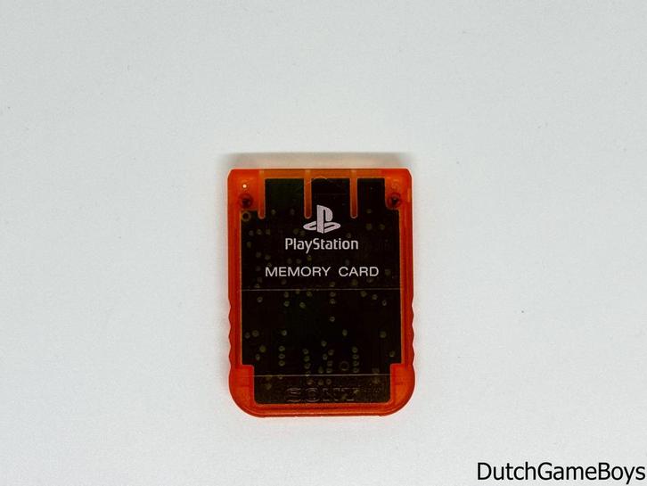 Playstation 1 / PS1 - Memory Card - Clear Orange, Games en Spelcomputers, Spelcomputers | Sony PlayStation 1, Gebruikt, Verzenden