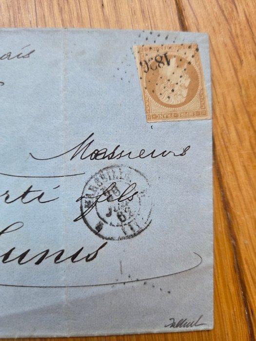 Frankrijk 1862 - Zeldzame brief van Marseille naar Tunis met, Timbres & Monnaies, Timbres | Europe | France