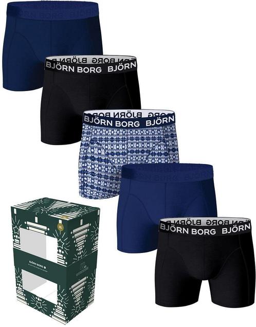 Bjorn Borg Boxers Cotton Stretch 5-Pack Blauw maat L Heren, Kleding | Heren, Ondergoed, Boxer, Verzenden