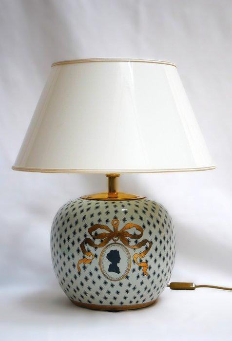 Lamp - Messing, Porselein - gemaakt in Duitsland, Antiek en Kunst, Kunst | Designobjecten