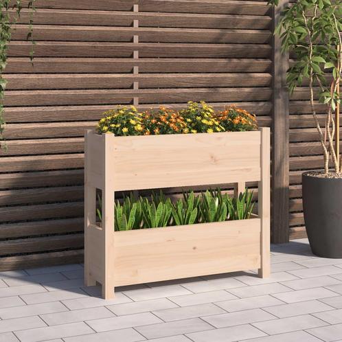vidaXL Plantenbak 77x25x66 cm massief grenenhout, Tuin en Terras, Bloempotten, Nieuw, Verzenden