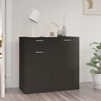 vidaXL Buffet Noir 80x36x75 cm Aggloméré