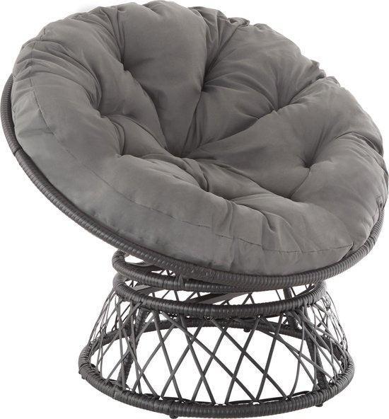 Tweedekans | tectake® - Wicker papasan fauteuil Gargano, Tuin en Terras, Tuinsets en Loungesets, Ophalen of Verzenden