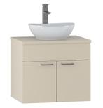 Wastafelkast Colorado 60 x 46 x 52 cm - Beige - Badmeubel, Verzenden