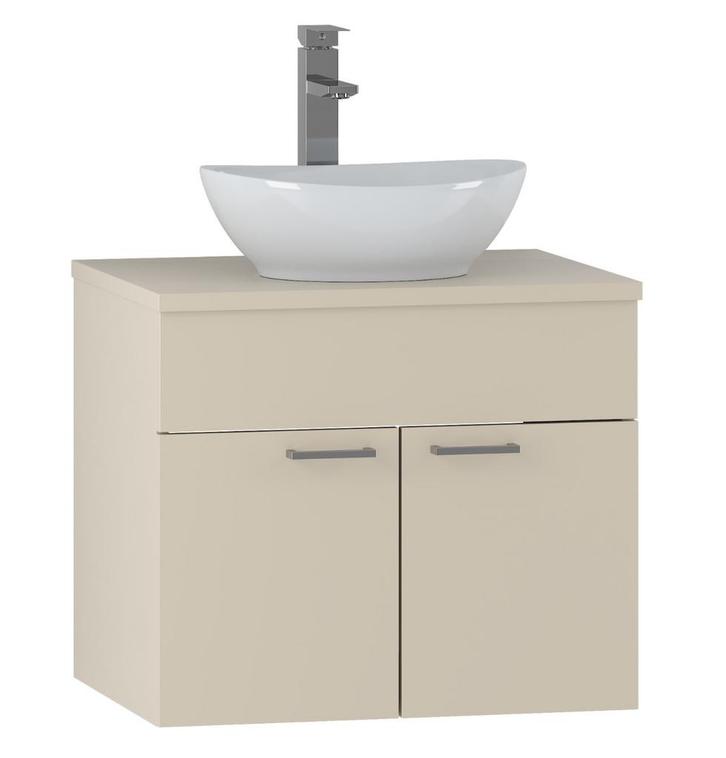 Wastafelkast Colorado 60 x 46 x 52 cm - Beige - Badmeubel, Huis en Inrichting, Badkamer | Badkamermeubels, Nieuw, Verzenden