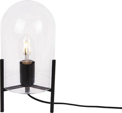 Leitmotiv tafellamp Glass Bell, transparant/zwart, Huis en Inrichting, Lampen | Overige, Nieuw, Verzenden