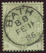 Grande Bretagne 1883 - Emission typographie Lilas et vert, Gestempeld