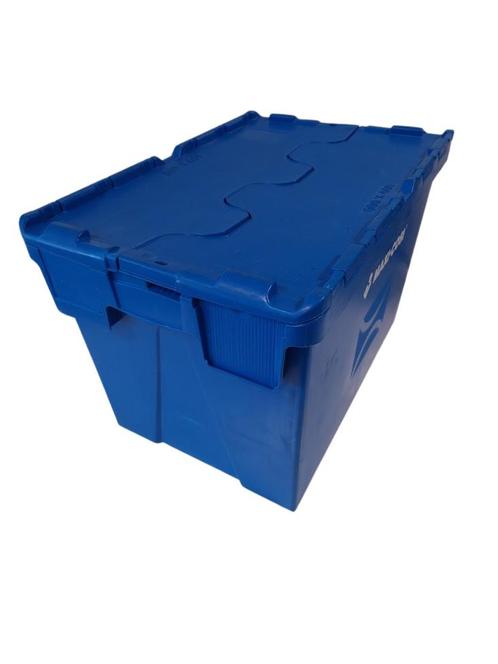 Distributiebak 600x400x400 mm nestbaar blauw gebruikt, Zakelijke goederen, Kantoor en Winkelinrichting | Magazijn, Stelling en Opslag