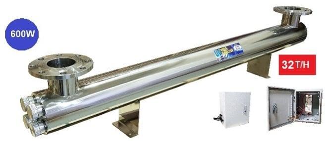 Uv-c filter RVS 600w lamp 3 flens 32000l/u, Jardin & Terrasse, Pompes à eau, Enlèvement ou Envoi