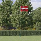 vidaXL Vlag met vlaggenmast Denemarken 5,5 m aluminium, Diversen, Verzenden, Nieuw
