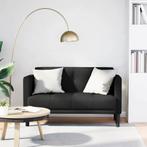 vidaXL Loveseat Bank Zwart 111 cm Stof, Verzenden