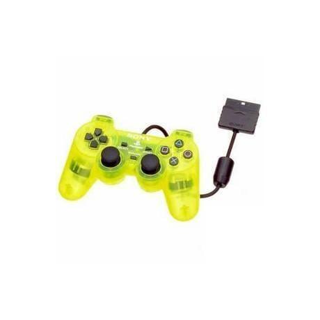 Sony PS2 Controller Dualshock 2 Transparant Geel, Games en Spelcomputers, Spelcomputers | Sony PlayStation 2, Zo goed als nieuw