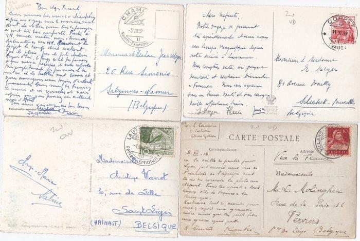 Zwitserland - Stad en Landschap, Treinen / Spoorwegen,, Verzamelen, Postkaarten | Buitenland