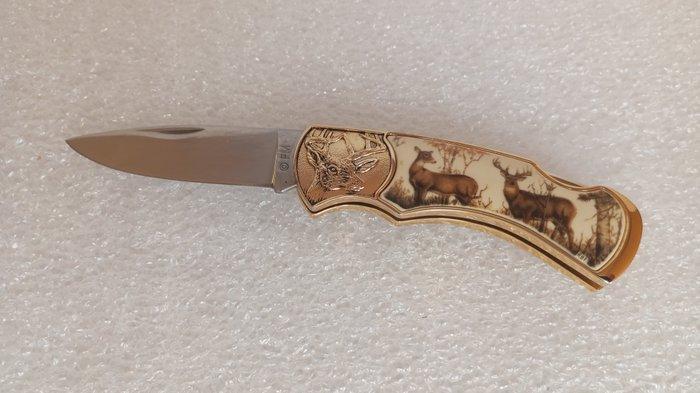 Franklin Mint - Zakmes Vintage - Jachtmotief (herten), Antiek en Kunst, Curiosa en Brocante