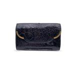 Gucci - Giorgio Vintage Black Leather Clutch Bag Handbag -