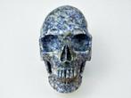 Blue speckled sodalite van hoge kwaliteit Gesneden schedel -