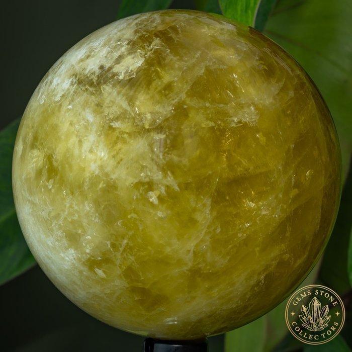 Large Citrine crystal sphere Kristal - Hoogte: 13.7 cm -, Collections, Minéraux & Fossiles