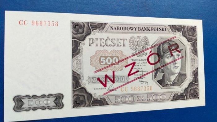 Polen. 1 x 500 z Zoty 1948 (Zonder minimumprijs), Postzegels en Munten, Bankbiljetten | Europa | Niet-Eurobiljetten
