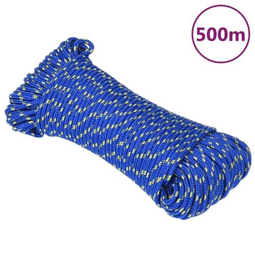 vidaXL Boottouw 4 mm 500 m polypropyleen blauw, Doe-het-zelf en Bouw, IJzerwaren en Bevestigingsmiddelen, Nieuw, Verzenden