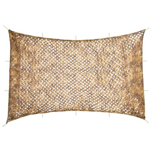 vidaXL Camouflagenet met opbergzak 833x609 cm zandkleurig, Sport en Fitness, Schietsport-accessoires, Nieuw, Verzenden