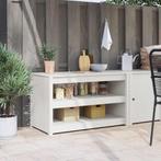 vidaXL Keuken Kast met plank Wit 106 x 55 x 64 cm Massief, Verzenden, Nieuw