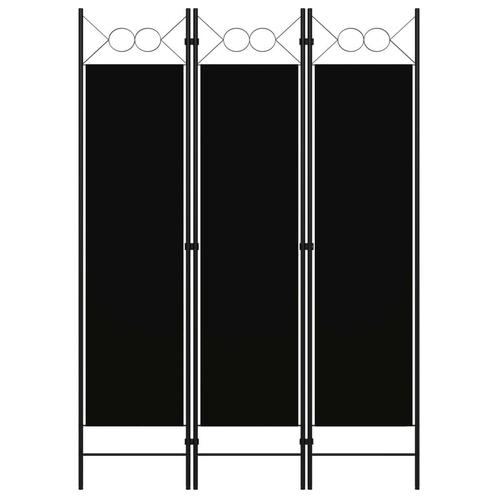vidaXL Kamerscherm met 3 panelen 120x180 cm zwart, Huis en Inrichting, Woonaccessoires | Overige, Nieuw, Verzenden