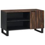 vidaXL TV-kast Bruin 80 x 33 x 46 cm massief mangohout, Huis en Inrichting, Kasten |Televisiemeubels, Verzenden, Nieuw