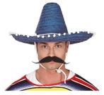 Sombrero Blauw 45cm, Hobby en Vrije tijd, Feestartikelen, Verzenden, Nieuw