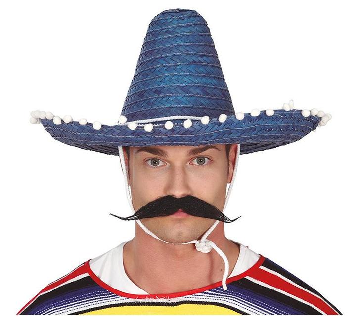 Sombrero Blauw 45cm, Hobby en Vrije tijd, Feestartikelen, Nieuw, Verzenden