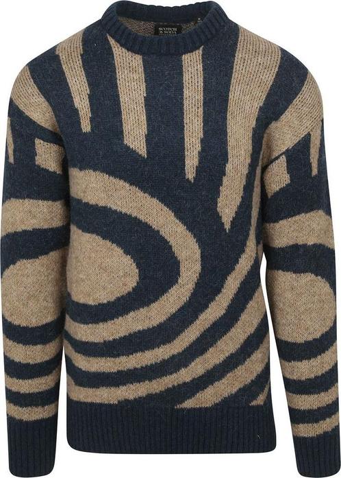 Scotch and Soda Sweater Waves Navy maat Maat 52/54 (L) Heren, Kleding | Heren, Truien en Vesten, Blauw, Nieuw, Maat 52/54 (L)