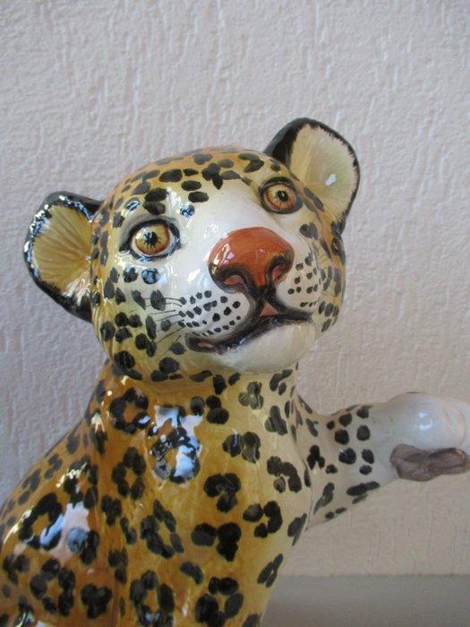 Beeld, Keramiek luipaard - 40 cm - Keramiek - 1960, Antiquités & Art, Art | Objets design