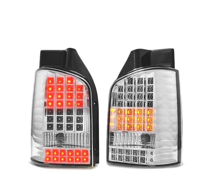 Feux Arrière Pour Volkswagen Vw T5 03-09 Led Chromé, Auto-onderdelen, Verlichting, Verzenden