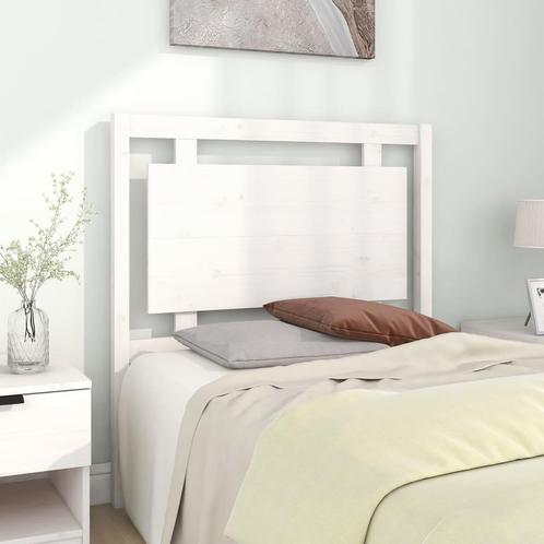 vidaXL Tête de lit Blanc 95,5x4x100 cm Bois massif de, Maison & Meubles, Chambre à coucher | Lits, Neuf, Envoi
