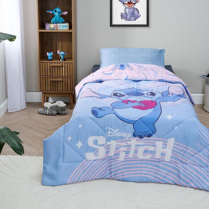 Lazy all-in-one kinderdekbed Stitch - 1-persoons | 140 x 200, Huis en Inrichting, Slaapkamer | Beddengoed, Nieuw, Verzenden